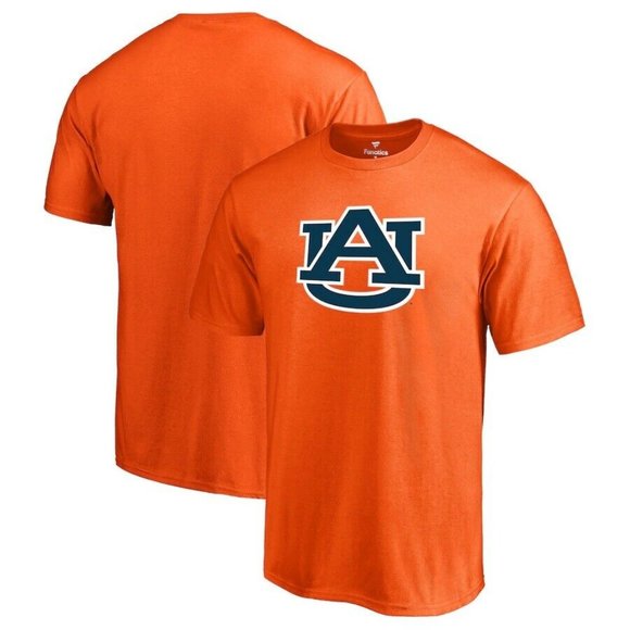 Auburn Tigers Men's Orange Primary Logo Cotton Tee - Picture 1 of 3